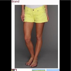 Lucky Brand Riley Cut off yellow shorts. Size 4.